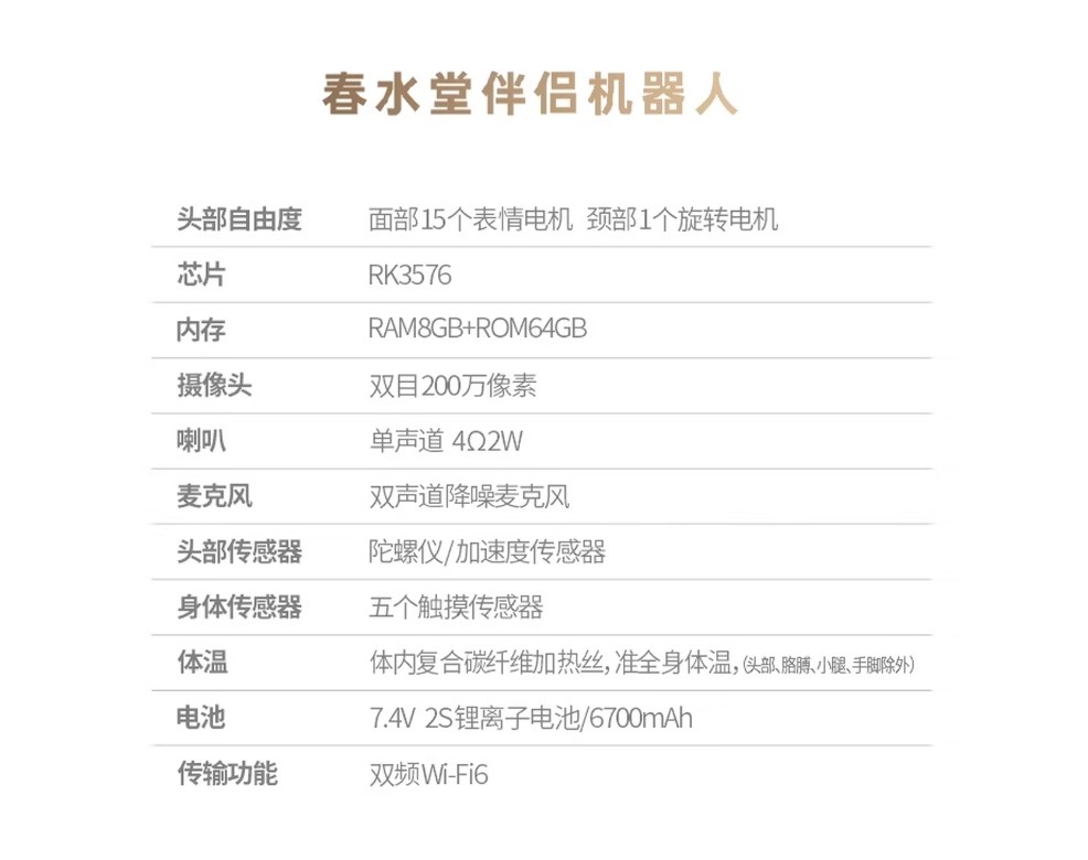 春水堂仿真人形伴侣机器人预售,1.58万起,面部表情超逼真