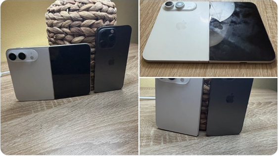 苹果首款折叠屏手机曝光:白色机模折痕明显,9月发布叫iPhone Ultra