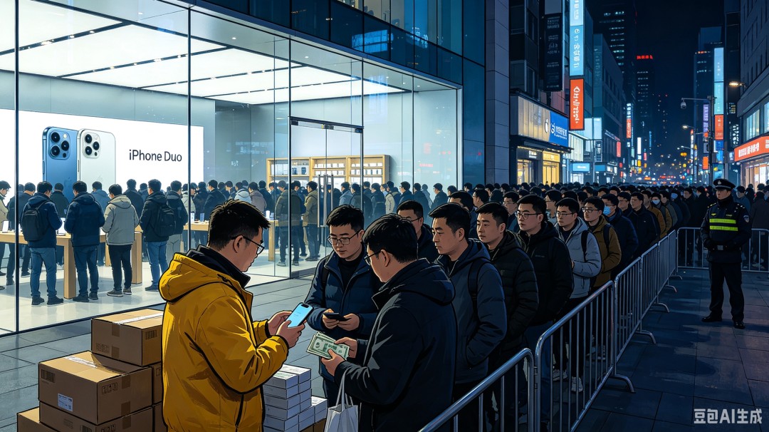 苹果折叠屏iPhone Duo预约超118万,二手溢价数万,黄牛疯抢